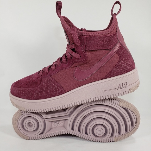 Nike Shoes - NIKE AIR FORCE 1 ULTRA FORCE MID FIF MAROON